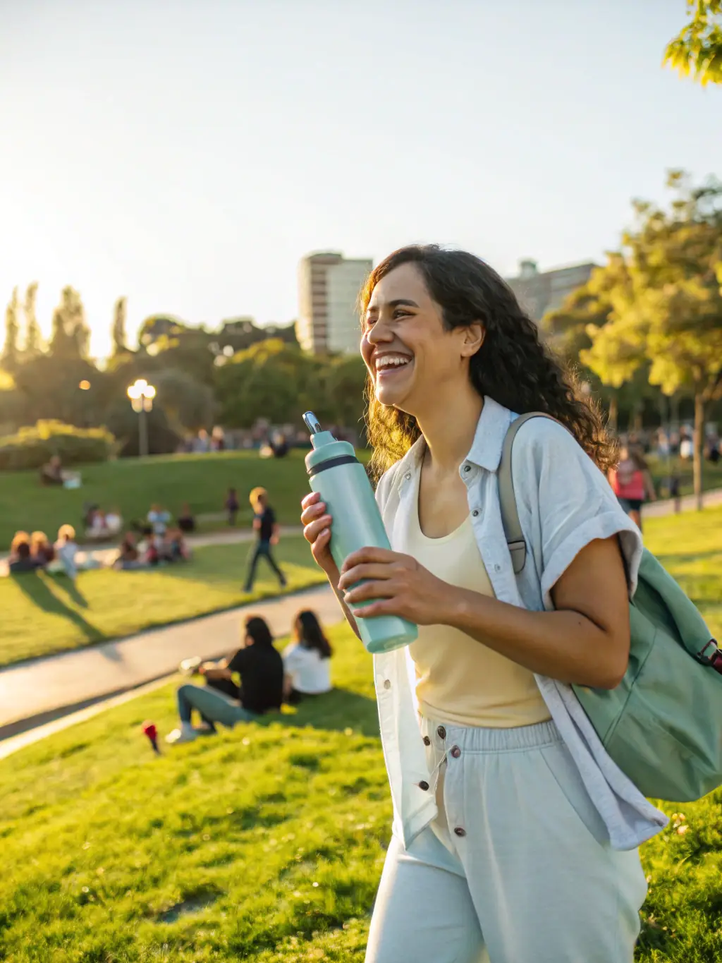 An image of a client smiling confidently after achieving a fitness milestone, highlighting the transformative results of Hideaway USA's programs.